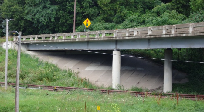 View of a portion of a bridge over Ayd Mill Road in St. Paul that was a test site in this study.